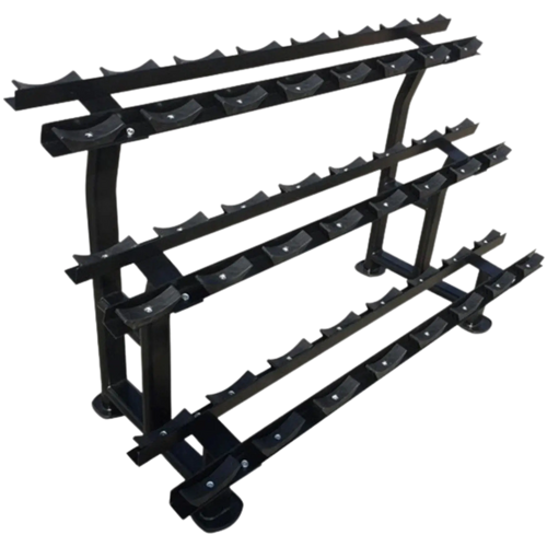 French Fitness 3 Tier Saddle 12 Pair Dumbbell Rack