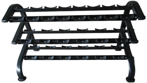 French Fitness 3 Tier Saddle Dumbbell Rack, 10 Pairs