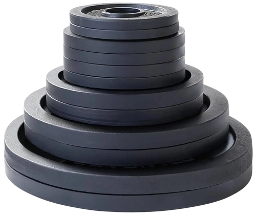 French Fitness Cast Iron Olympic Weight Plate V1 Set 260 lbs