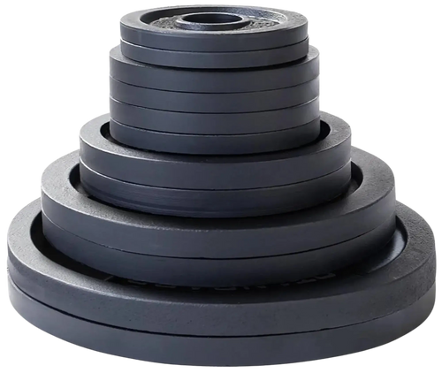 French Fitness Cast Iron Olympic Weight Plate V1 Set 260 lbs