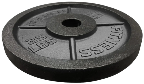 French Fitness Cast Iron Olympic Weight Plate V1 35 lbs