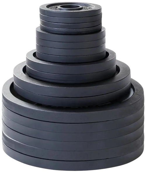 French Fitness Cast Iron Olympic Weight Plate V1 Set 450 lbs