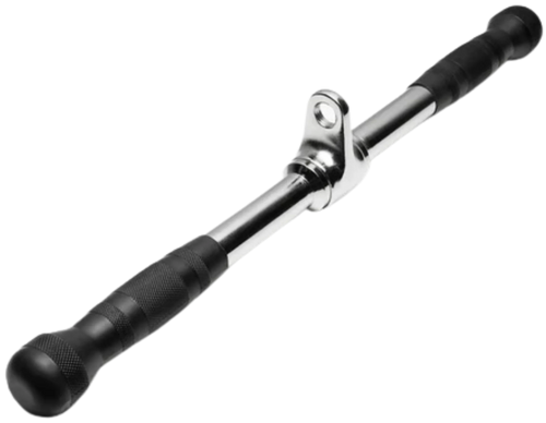 French Fitness Rubber Grip 21" Revolving Straight Bar