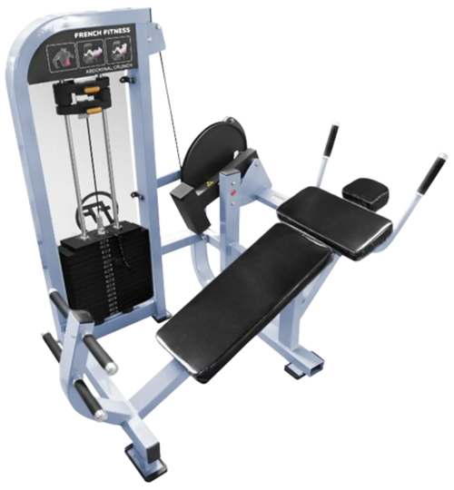 French Fitness Shasta Selectorized Horizontal Ab Crunch 