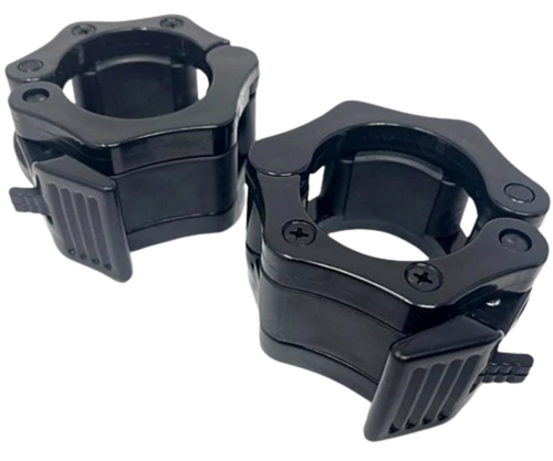 French Fitness Black ABS Olympic Jaw Lock Collars / Clamps (Pair)