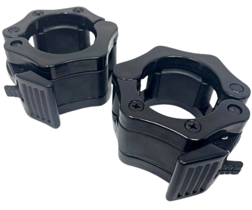 French Fitness Black ABS Olympic Jaw Lock Collars / Clamps (Pair)