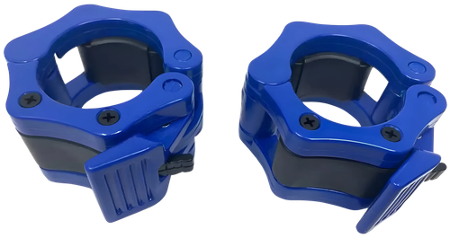 French Fitness Blue ABS Olympic Jaw Lock Collars / Clamps (Pair)