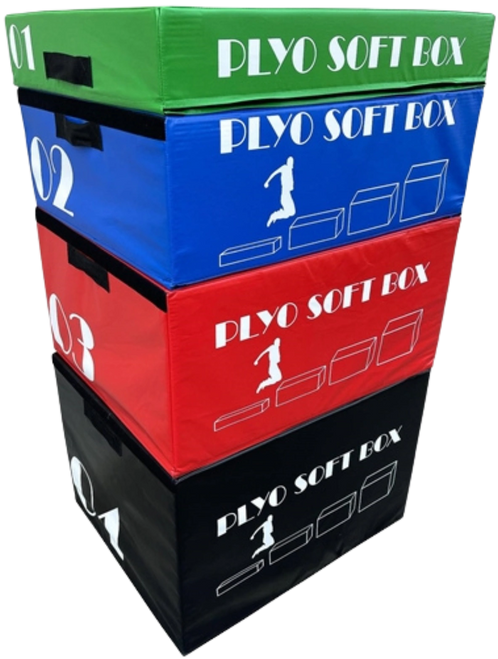 French Fitness 6-60 Plyo Stackable Soft Jump Boxes - Set of 4