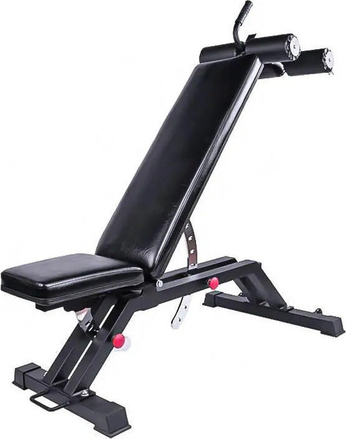 French Fitness Multi Adjustable Bench w/Ab Rollers
