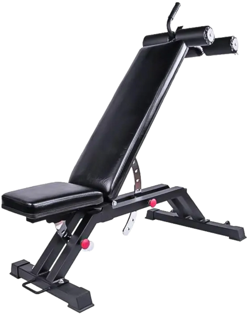 French Fitness Multi Adjustable Bench w/Ab Rollers