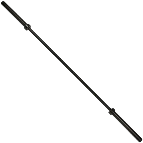 French Fitness 7' Black Olympic Bar - 45 Lbs