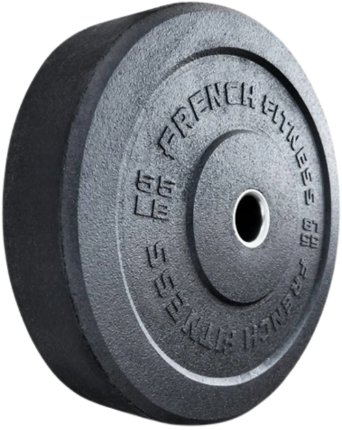 French Fitness Olympic Bumper Plate 55 lbs - Crumb Rubber