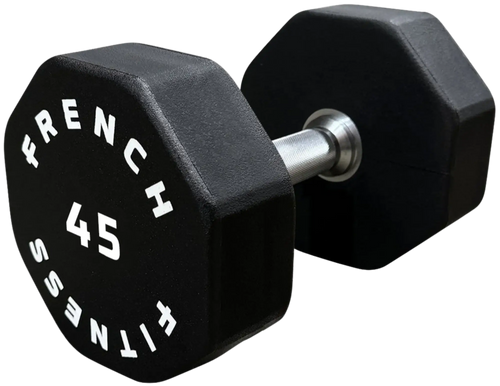 French Fitness Urethane 8 Sided Hex Dumbbell 45 lbs - Single