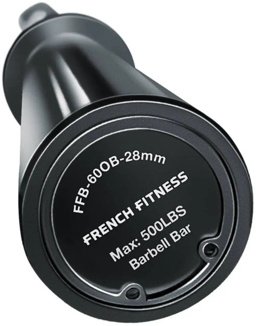 French Fitness 5' Black Olympic Bar - 26 Lbs