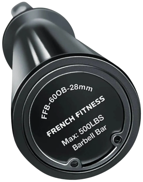 French Fitness 5' Black Olympic Bar - 26 Lbs
