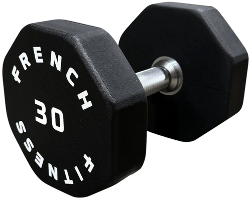 French Fitness Urethane 8 Sided Hex Dumbbell 30 lbs - Single
