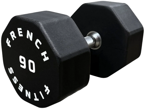 French Fitness Urethane 8 Sided Hex Dumbbell 90 lbs - Single