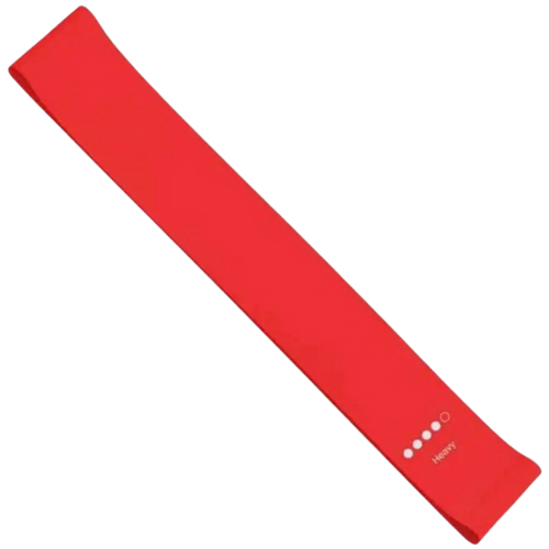 French Fitness Mini Resistance Bands Exercise Loop 600mm x 50mm - Red (25-30 lbs)