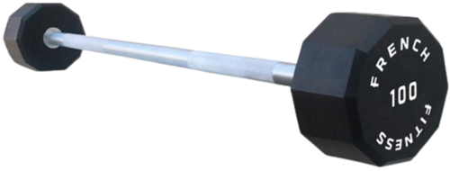 French Fitness Straight Urethane Barbell 100 lbs - Single
