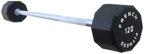 French Fitness Straight Urethane Barbell 120 lbs - Single