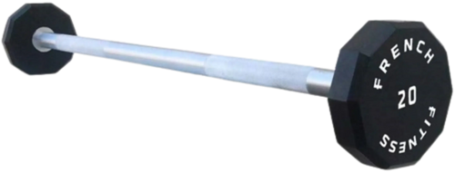 French Fitness Straight Urethane Barbell 20 lbs - Single