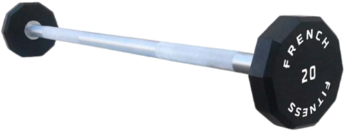 French Fitness Straight Urethane Barbell 20 lbs - Single