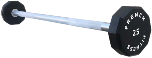 French Fitness Straight Urethane Barbell 25 lbs - Single