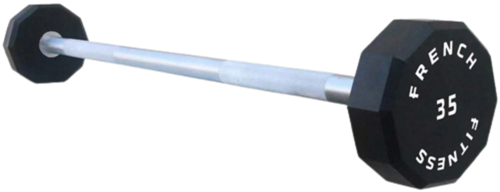 French Fitness Straight Urethane Barbell 35 lbs - Single