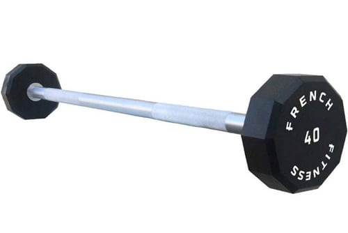 French Fitness Straight Urethane Barbell 40 lbs - Single