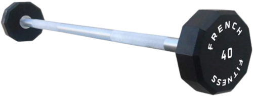 French Fitness Straight Urethane Barbell 40 lbs - Single