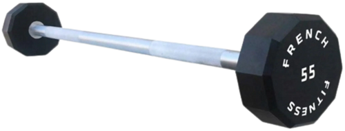 French Fitness Straight Urethane Barbell 55 lbs - Single