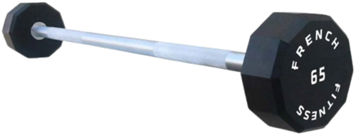 French Fitness Straight Urethane Barbell 65 lbs - Single