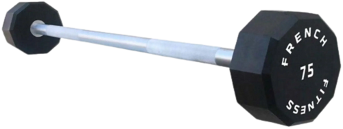 French Fitness Straight Urethane Barbell 75 lbs - Single