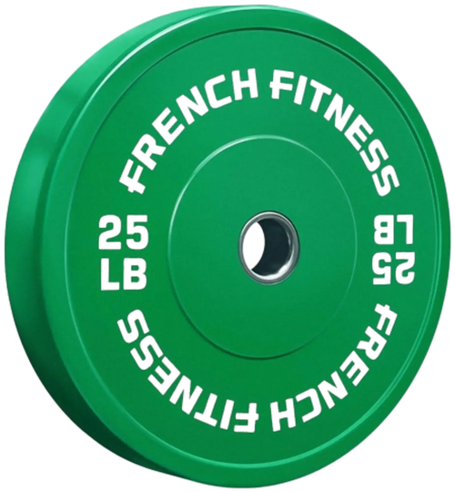 French Fitness Olympic Colored Bumper Plate 25 lbs