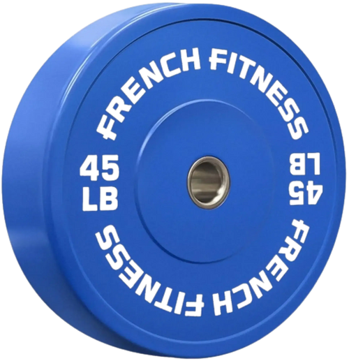 French Fitness Olympic Colored Bumper Plate 45 lbs