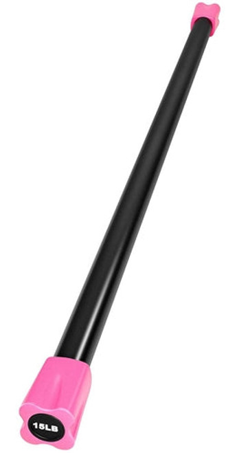 French Fitness Weighted Body Fitness Bar 15 lbs - Pink