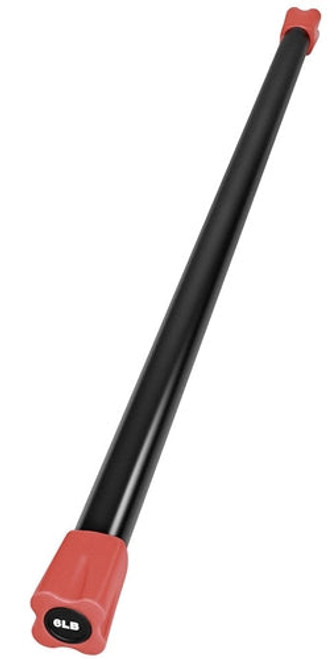 French Fitness Weighted Body Fitness Bar 6 lbs - Burgundy