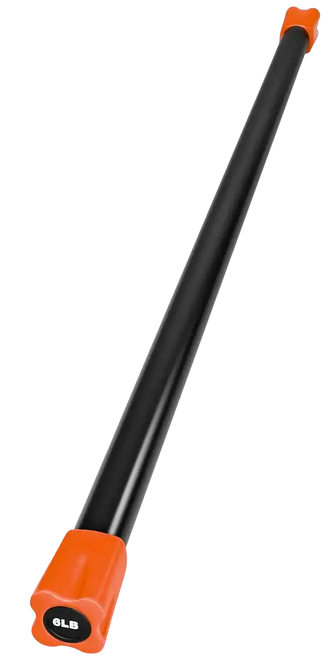 French Fitness Weighted Body Fitness Bar 6 lbs - Orange