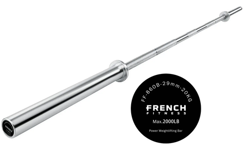 French Fitness 7' (86") 45 Lb Olympic Elite Power Bar -2000 Lb