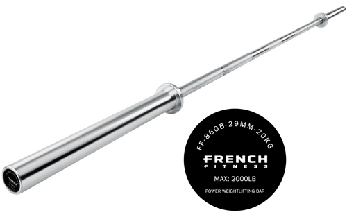French Fitness 7' (86") 45 Lb Olympic Elite Power Bar -2000 Lb