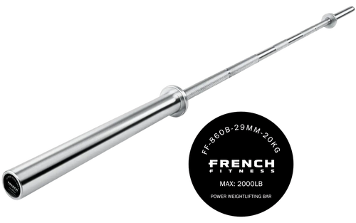 French Fitness 7' (86") 45 Lb Olympic Elite Power Bar -2000 Lb