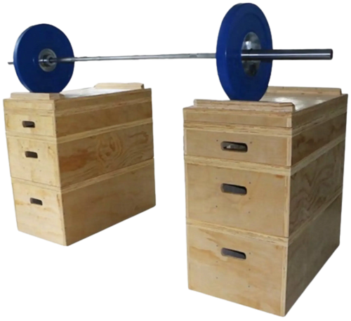 French Fitness Stackable Wood Jerk Blocks - Set of 8 Boxes