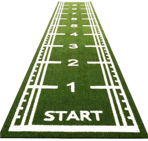 French Fitness Artificial Performance Gym Turf Track w/Start Marker - 14 ft x 50 ft