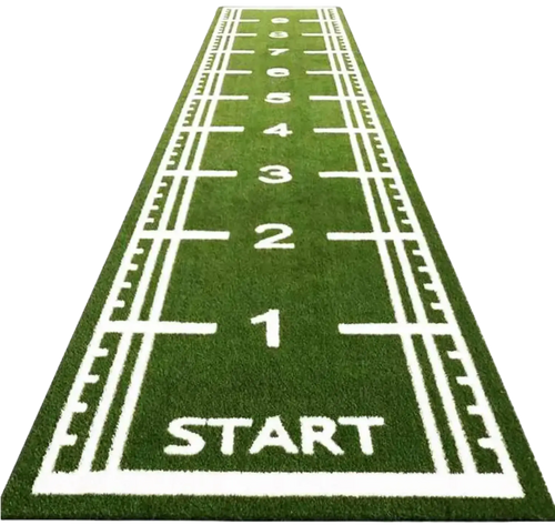 French Fitness Artificial Performance Gym Turf Track w/Start Marker - 14 ft x 50 ft