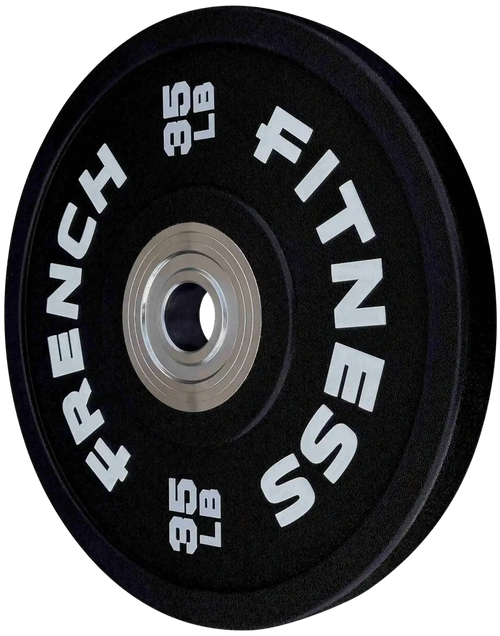 French Fitness Competition Urethane Bumper Plate 35 lb Black