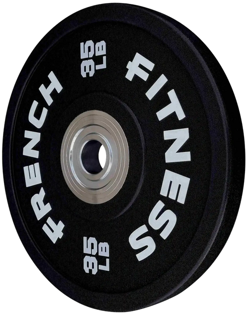 French Fitness Competition Urethane Bumper Plate 35 lb Black