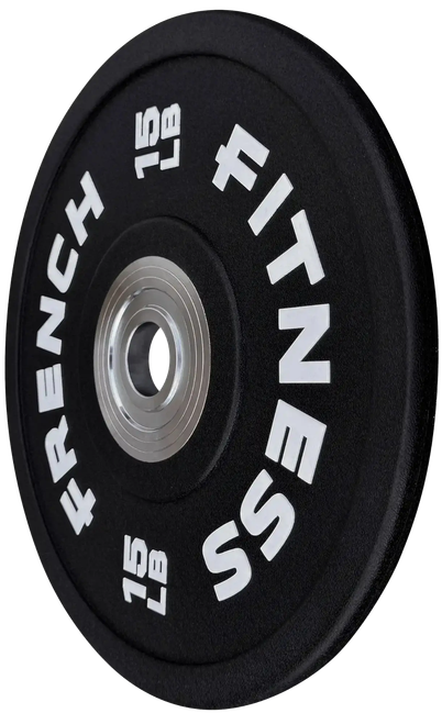 French Fitness Competition Urethane Bumper Plate 15 lb Colored (Black)