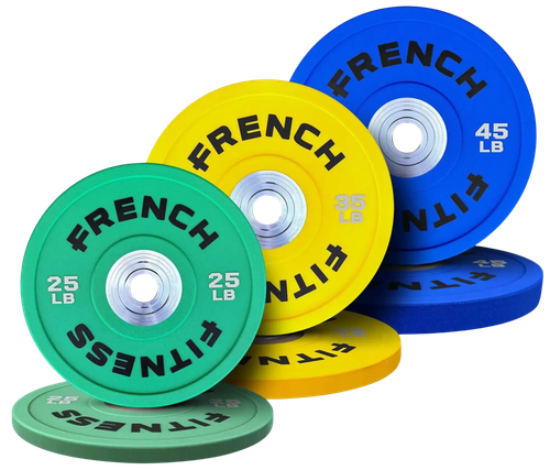French Fitness Competition Urethane Bumper Plate 210 lb Colored