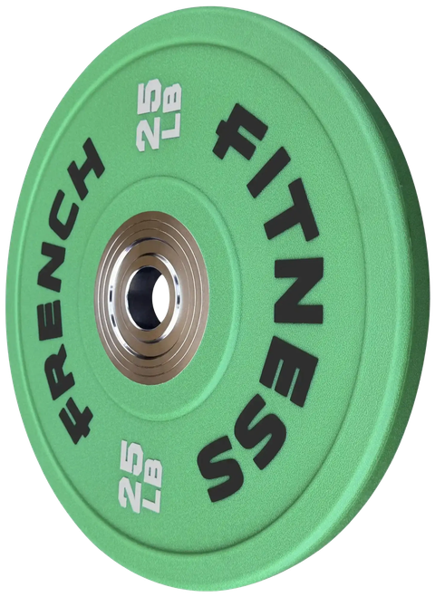 French Fitness Competition Urethane Bumper Plate 25 lb Colored (Green)