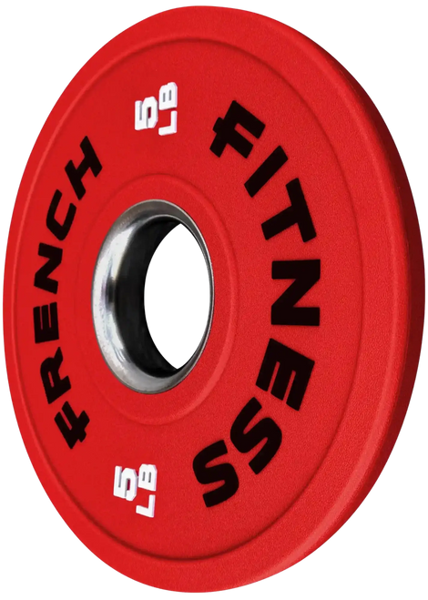 French Fitness Competition Urethane Bumper Plate 5 lb Colored (Red)